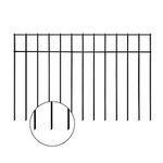 YESON Animal Barrier Fence 30FT(L)×15 in(H), 15 Pack 24×15 Inch Dog Digging Fence Barrier Underground, Decorative Garden Fence No Dig Dog Barrier Fence Black