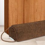 NABOWAN 32" Weighted Under Door Draft Stopper -Triangular Door Draft Blocker with Hook Loops for Easy Install, Save Energy, Home Room Essentials