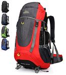 Doshwin 70L Backpack Trekking Camping Travel Hiking Large Rucksack for Men Women (Red)