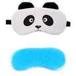 Jenna Fabric Cute Gel Sleeping Eye Shade Mask Cover For Insomnia, Meditation, Puffy Eyes And Dark Circles Velvet Panda White