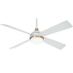 MINKA-AIRE F623L-WHF/SBR Orb 54" Ceiling Fan with LED Lights & Remote, Flat White