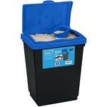 Rock Salt Storage Bin - Grit Spreading Store Plastic Container Box with Scoop for Rock Salt or White Salt for De-icing Paths and Driveways of Ice Snow Frost (47 LITRE)