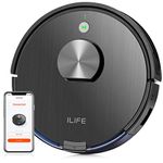 ILIFE A10s Dry & Wet Lidar Robot Vacuum,Smart Laser Navigation and Mapping,2000Pa Strong Suction,Wi-Fi Connected,Multiple-Floor Mapping,2-in-1 Roller Brush