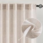 MIULEE Natural White Linen Curtains