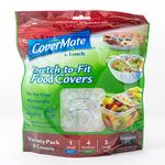 CoverMate Assorted Elasticated Stretch to FIT Reusable Food Covers, Pack of 8 (S, M and L),Green