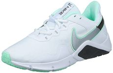 Nike Womens W Running Shoe Legend Essential 2-Cq9545-102-6-White/Metallic Silver-Mint Foam-Black