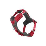 Kurgo K01941 Dog Harness for Large, Medium, Small Active Dogs | Pet Hiking Harness for Running & Walking | Everyday Harnesses for Pets | Reflective | Journey Air | Red/Grey 2018 | X-Large