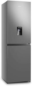 Teknix FFH1825WS 55cm Freestanding 50/50 Fridge Freezer - 256 Litre Capacity - Total No Frost - Non-plumbed Water Dispenser - Silver - E Rated, H182.5 x W55 x D56.2 (cm)