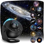 Lysumurl Galaxy Projector with 13 Film Discs, Planetarium Star Projector Light, 360° Rotating Starry Sky Nebula Lamp, Celestial Night Light for Adults & Kids Bedroom Décor, Black
