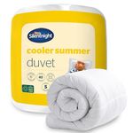 Silentnight Cooler Summer King Size Duvet 4.5 Tog – Lightweight Hypoallergenic and Machine Washable Summer Duvet Quilt – King Size (Package may vary), White