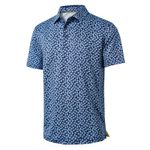 M MAELREG Golf Shirts for Men Dry Fit Short Sleeve Print Performance Moisture Wicking Polo Shirt