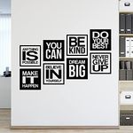 My Vinyl Story Large 8 PC Motivational Wall Decal Positive Inspirational Quote Phrases Decor Wall Sticker Art Sayings for Office Gym Classroom School Library Kids Decoration (8 PC)