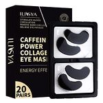 Caffeine Under Eye Patches Collagen Eye Mask for Dark Circles Eye Fatigue Anti-Wrinkle Anti-Aing Brightening Eye Pads Women Men-20 pairs