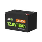 XZNY 12V 18Ah Lithium Battery, 5000+ Cycles 12V LiFePO4 Battery Built-in 20A BMS, Great for Mobility Scooter Battery, Garmin Fish Finder Battery, Power Wheels, Lighting Supply