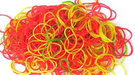 GLUN® Neon Color 3 Inches Width Rubber Bands (100 grams)