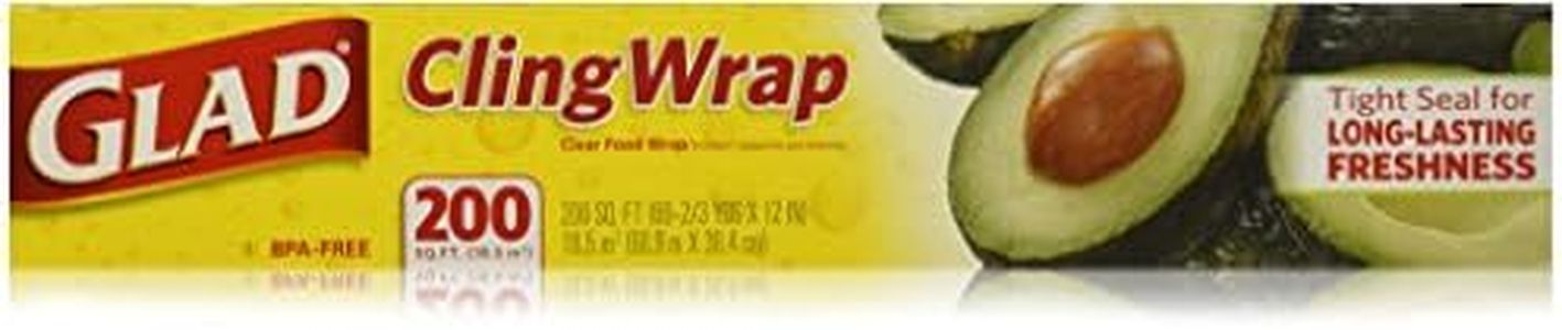 Glad ClingWrap Plastic Wrap - 200 Square Foot Roll (Package May Vary)