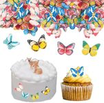 VANANA 120Pcs Edible Butterfly Cake