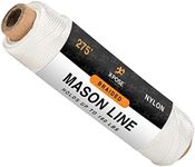 Nylon Twine - 275' Nylon String - Synthetic Thin Twine String - Indoor & Outdoor Use for Crafts, Camping, Garden, Line Level, Marine, Fishing, Trot Line, Decoy, Property Markers, Construction (White)