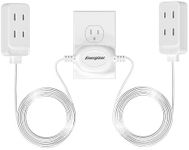 Energizer 6 Device 12 Foot Twin (6) AC Power Outlets Multi Plug Wall Outlet Extender Extension Cord Power Strip Expander Outlet Splitter Plug in Adapter