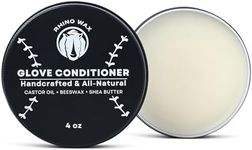 Rhino Wax - Baseball Glove Conditioner 4 oz - Baseball or Softball Premium Leather Glove Conditioner - Deeply Moisturizes, Speeds Up Break-in time and Improves Flexibility - 100% Natural Ingredients