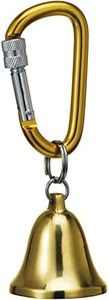 Asano Woodworking Bear Repellent Bell, Large, Carabiner Lock Type, 27120, Gold