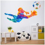 azutura Football Goalkeeper Colourful Wall Sticker available in 8 Sizes Digital