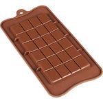 Clazkit - YH-614 Silicone Bar Chocolate Mould Break Apart Choc Block Mould (size : 19*16*2cm) , Chocolate colour