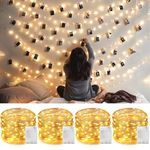 carpopo Fairy Lights, 4 Pack 10M 100 LED Battery Operated String Lights Copper Wire for Indoor Outdoor Christmas Decor, Warm White Firefly Lights for Bedroom,Party, Wedding, Birthday