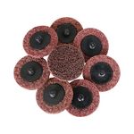 waltyotur 50Pcs 2 Inch Quick Change Sanding Discs, Maroon Roll Lock Nylon Surface Conditioning Discs for Surface Preparation, Cleaning, Polishing and Deburring