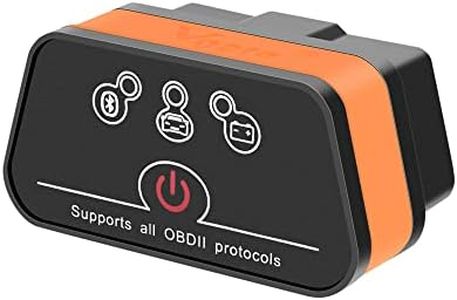vgate OBD Bluetooth, icar 2 BLE4.0 OBD2 Adapter OBD Strumento di Scansione Lettore Codice Auto per iOS, Android e Windows (Nero/Arancione)