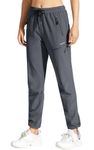 MOCOLY Women's Cargo Hiking Pants Elastic Waist Quick Dry Lightweight Water Resistant Outdoor Long Pants UPF SPF 50+ Grey S
