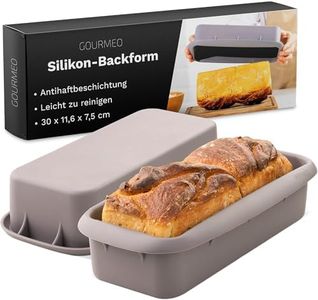 GOURMEO Rectangular Silicone Plumcake Pan 11 3/4 inch - Rectangular Cake Pan for Oven - Large Size with 2.2 lb Flour Dough Capacity