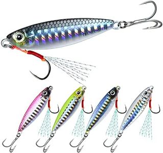 TRUSCEND Fishing Jigs Lures with Hand-Polished Colorfully Reflective Lead Fishing Spoons Glow Hard Swimbaits for Walleye Bass Trout Pike Tuna Salmon Freshwater & Saltwater Fishing Gear Gifts for Men