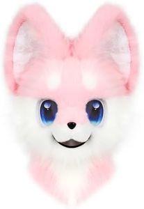 hbbhml Animal Full Head Dog Mask Fursuit Therian Plush Realistic Masks for Party Halloween Cosplay Costume Accessory