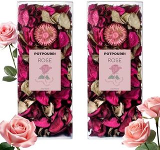 SCENTORINI Potpourri Bags, Potpourri Vase Filler, 10.44 oz Rose Scented Bowl Fillers for Home Decor, Dried Flower for Coastal Bathroom Beach Decor