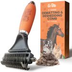 GoPets Dematting Comb with 2 Sided Professional Grooming Rake for Cats & Dogs