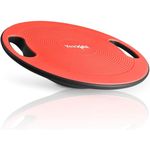 Yes4All Plastic Wobble Balance Board-Round Balance Trainer Board, Wobble Board for Standing Desk, Core Training, Home Gym Workout (Red)