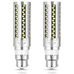 2 Packs 20W Super Bright Corn LED Light Bulbs(200 Watt Equivalent) - B22 Base 6000K Daylight 2,400 Lumens for Residential and Commercial Ceiling Lighting