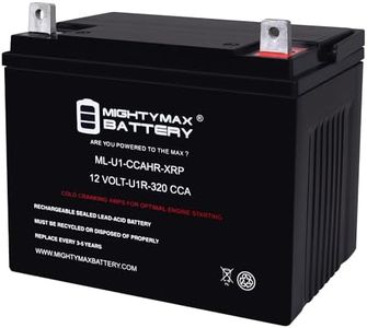 Mighty Max Battery ML-U1-CCAHR-XRP -12 Volt, 320 CCA, Nut and Bolt (NB) Terminal, Rechargeable SLA AGM Battery