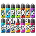 Fantasi Ice Vape Liquid 3 x 100ml, 50vg/50pg No Nicotine Customisable Vape E-Liquid Bundle, All Day Vaping Liquid, Pod System E-Cigarette Juice, 120ml Chubby Gorilla Short Fill Bottles (Pick Any 3)