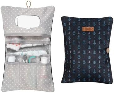 HAMUR Baby Diaper Bag Organizer – Travel-Friendly, Compact & Foldable | Stroller Pouch for Newborn Essentials – Must-Have for Boys & Girls (Anchor)