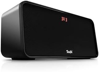 Teufel BOOMSTER 4 Robuster Bluetooth Lautsprecher mit 2.1-Stereo-System Soundsystem DAB+ und FM-RDS-Radio, bis 23 Std. Akku, Schutz vor Strahlwasser nach IPX5-Norm, USB-C - Night Black