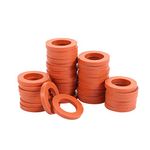 ZKZX Garden Hose Washer Heavy Duty Rubber Washer, Fit All Standard 3/4" Garden Hose Fittings (40 Pieces)(red)