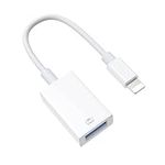 USB Adapter for iPhone USB to Lightning Adapter OTG Cable Lightning Male to USB3.0 Female Camera Adaptor, for iPad,SD Card Reader,USB Flash Drive,Keyboard, Mouse,MIDI Keyboard etc