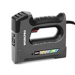 WORKPRO 6 in 1 Staple Gun, Corded Electric Brad Nailer for Wood, Upholstery, DIY, Carpentry (Staple Gun Only)