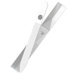 Bona Fide Beauty Czech Glass Nail File for Natural Nails, Single Crystal Nail File with Hardcase. Made in the EU. (Clear)