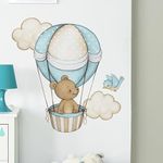 Pumkins Cute Teddy Bear Hot Air Balloon Wall Stickers for Kids Baby Wall Stickers for Kids Room Bedroom Playroom Nursery D�cor Wall Art Wall Decoration Boho