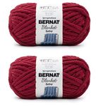 Bernat Blanket Extra Crimson Yarn - 2 Pack of 300g/10.5oz - Polyester - 7 Jumbo - 97 Yards - Knitting/Crochet