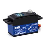 INJORA RC Digital Servo Motor 14 kg Low Profile High Torque Servo for 1/10 1/12 RC Vehicles On-Road Touring Drift Car Helicopter Fixed-Wing Aircraft (Control Angle 90°-180°)