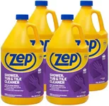 Zep Shower, Tub and Tile Cleaner - 1 Gallon (Case of 4) ZUSTT128 - No Scrub Pro Formula with Acid, Breaks Up Tough Buildup on Contact, Revealing Squeaky Clean Results